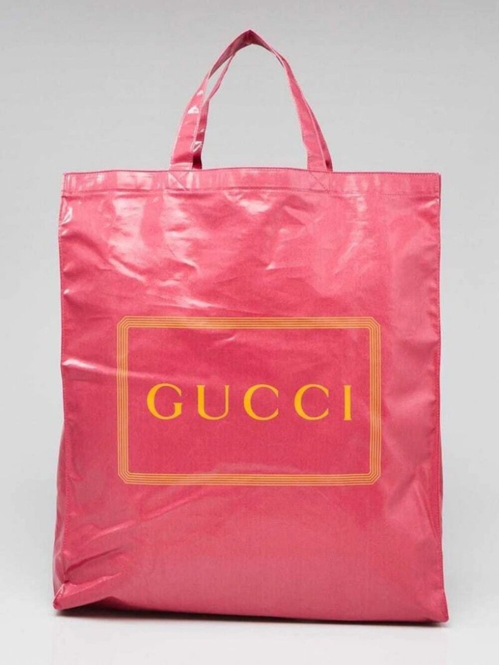 Gucci Pink/Orange Coated Canvas Montecarlo Tote Bag